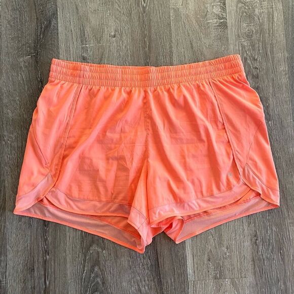 Athleta Mesh Racer Run Short 4" Pink Peach - Size: 2X - Picture 2 of 8